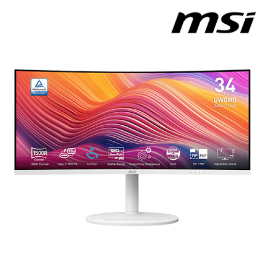 MSI MODERN MD342CQPW 34" Monitor  (VA, 3440 x 1440, 1ms , 300cd/m², 120Hz, HDMI, DP, USB)