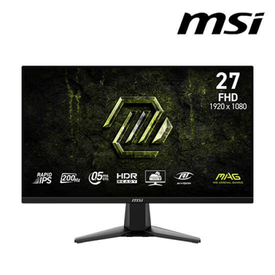 MSI MAG 275F E20 27" Gaming Monitor  (IPS, 1920 x 1080, 0.5ms , 300cd/m², 200Hz, HDMI, DP)