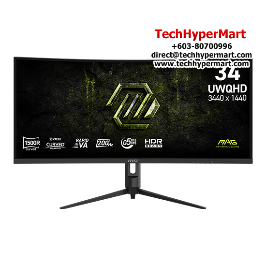 MSI MAG 342CQRF E20 34" Gaming Monitor   (VA, 3440 x 1440, 0.5ms , 300cd/m², 200Hz, HDMI, DP)