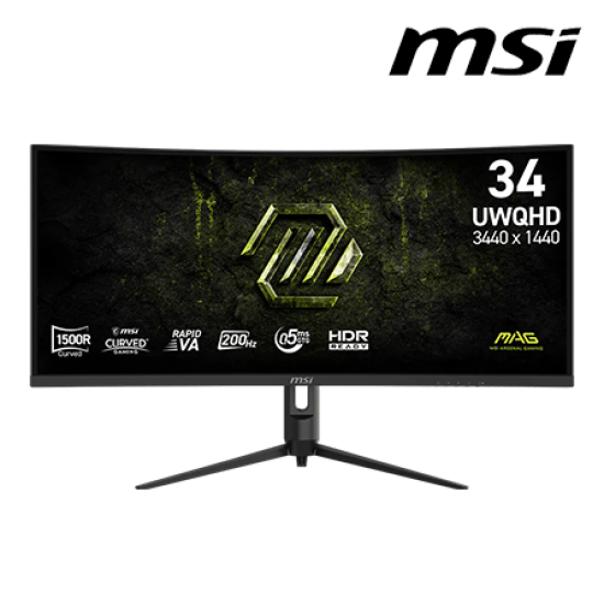 MSI MAG 342CQRF E20 34" Gaming Monitor   (VA, 3440 x 1440, 0.5ms , 300cd/m², 200Hz, HDMI, DP)