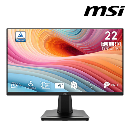 MSI PRO MP225 E12VL 21.45" Monitor (IPS, 1920 x 1080, 1ms , 300cd/m², 120Hz, HDMI, D-Sub)