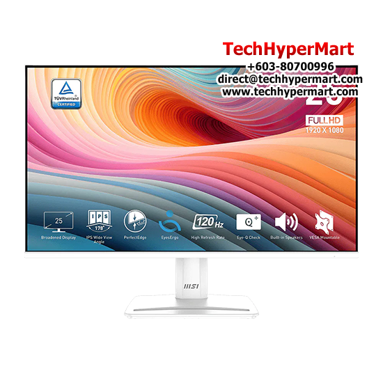 MSI PRO MP251W E2 24.5" Monitor (IPS, 1920 x 1080, 1ms , 300cd/m², 120Hz, HDMI, DP, D-Sub)