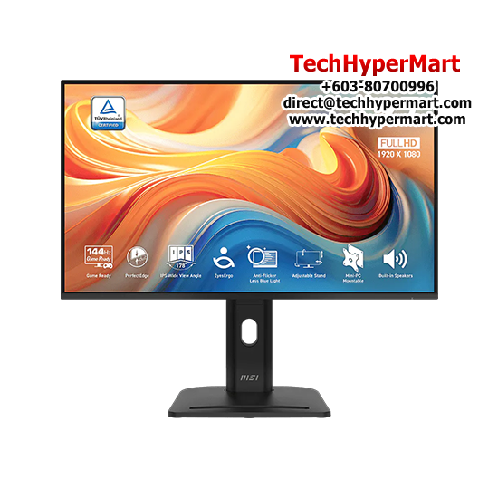 MSI PRO MP275PG E14 27" Monitor (IPS, 1920 x 1080, 1ms , 250cd/m², 144Hz, HDMI, DP, D-Sub)