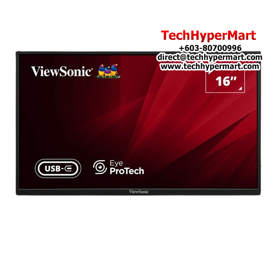 Viewsonic VA1650 15.6" Monitor (IPS, 1920 x 1080, 7ms, 250cd/m², 60Hz, Mini HDMI)