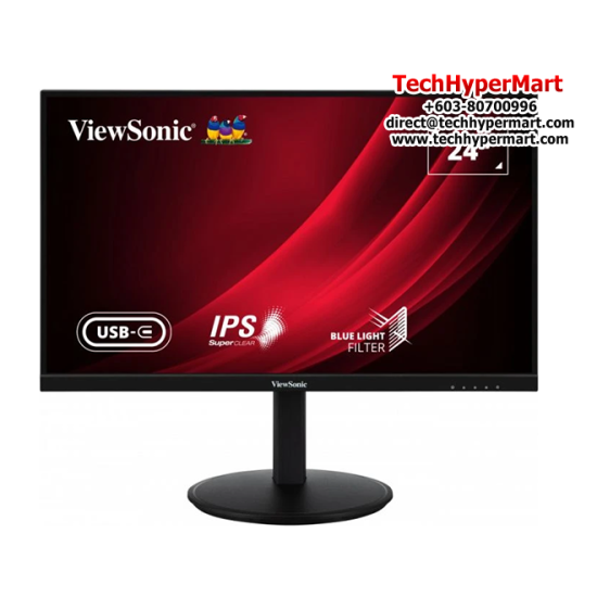 Viewsonic VG2409-MHU 23.8" Monitor (IPS, 1920 x 1080, 5ms, 250cd/m², 75Hz, HDMI, VGA, USB)