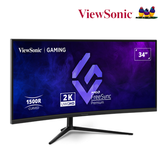 Viewsonic VX3418C-2K 34" Monitor (VA, 3840 x 2160, 1ms, 250cd/m², 180Hz, HDMI, DP)