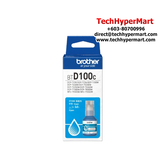 Brother BTD100C Colour Ink Cartridge (Up To 5000 Pages, For DCP-T530DW)