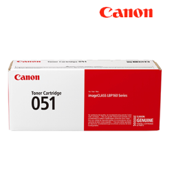 Canon Cart-051 Black Toner Cartridges (2168C003AA) (Original Cartridge, 1,700 Pages Yield, For LBP162DW)