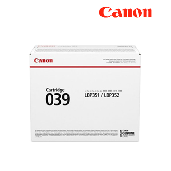 Canon Cartridge 039 Black Toner (0287C001AA, Up to 11000pgs, For LBP351x, LBP352x)