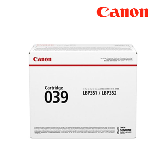 Canon Cartridge 039 Black Toner (0287C001AA, Up to 11000pgs, For LBP351x, LBP352x) Canon Cartridge 039 Black Toner (0287C001AA, Up to 11000pgs, For LBP351x, LBP352x)