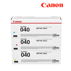 Canon 040 0458C001AA (C), 0456C001AA(M), 0454C001AA(Y) Toner Cartridges (For LBP712Cx)