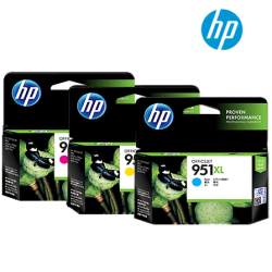 HP 951XL CN046AA(C), CN047AA(M), CN048AA(Y) Ink (For CV136A, CR770A, CM749A, CM752A, CM750A)