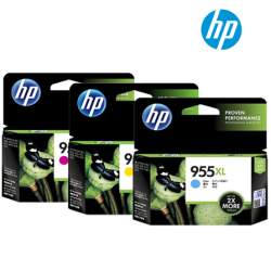 HP 955XL L0S63AA(C), L0S66AA(M), L0S69AA(Y) High Yield Color Ink Cartridge (For OfficeJet Pro 7720, 7730, 7740, 8210, 8710, 8720, 8730)