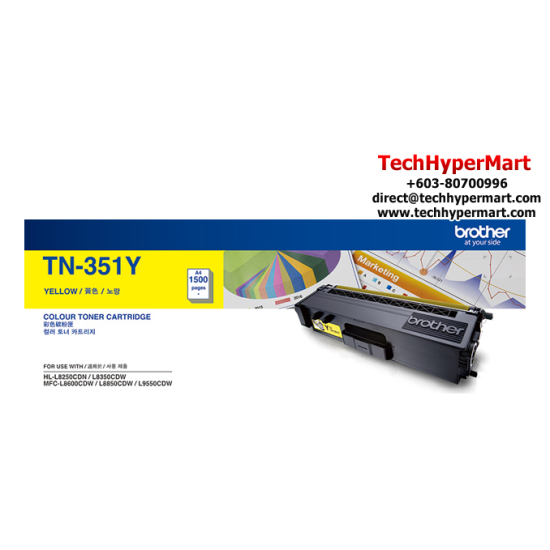 Brother TN-351C, TN-351M, TN-351Y Color Toner (up to 1500pgs, For HL-L8250CDN, MFC-L9550CDW)