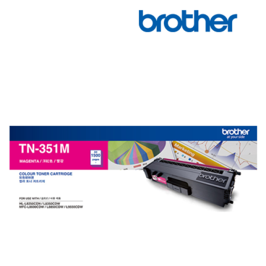 Brother TN-351C, TN-351M, TN-351Y Color Toner (up to 1500pgs, For HL-L8250CDN, MFC-L9550CDW)