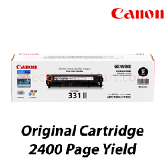 Canon 331 II Black Toner (6273B003AA) (Original Toner, Up to 2400pgs, For LBP7100Cn, 7110Cw) Canon 331 II Black Toner (6273B003AA) (Original Toner, Up to 2400pgs, For LBP7100Cn, 7110Cw)