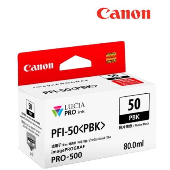 Canon PFI-50PBK Photo Black Ink Tank (0534C001AA, 80ml, For imagePROGRAF PRO-500)