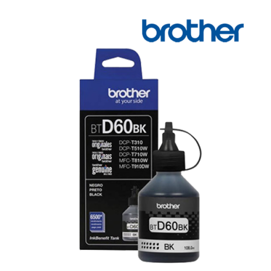 Brother BTD60BK Black Ink (Up to 6,000pages, For DCP-T310/T510W/T710W/MFC-T910W)