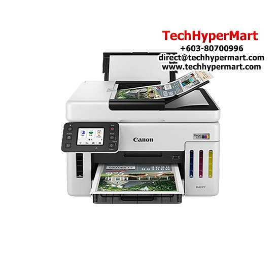 Canon Ink Tank GX6170 Printer (Print, Scan,Copy, A4 Print, 24 ipm Mono / 15.5 ipm Colour, Auto Duplex, Wireless, Wireless Direct, Ethernet, ADF)