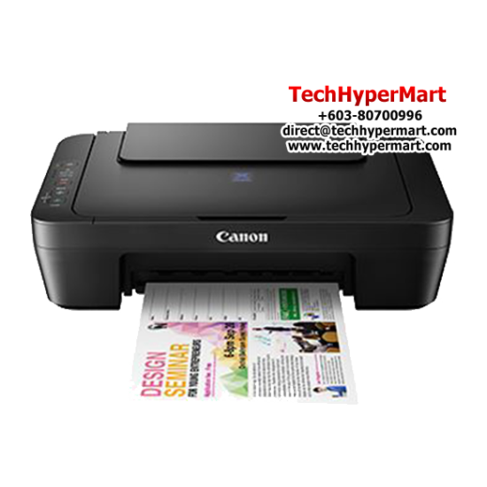 Canon PIXMA Inkjet E410 AIO Printer (Print, Scan, Copy, ISO 8 ipm(M), 4 ipm(C), Manual Duplex, Wired)