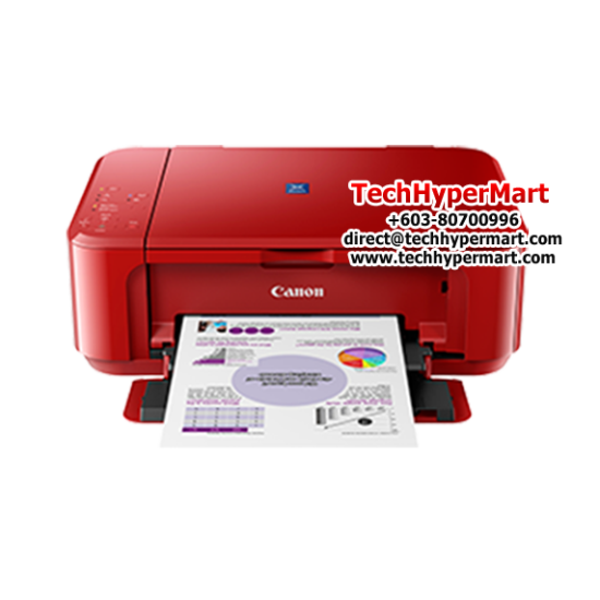 Canon RED Color Inkjet PIXMA E560 AIO Printer (Print, Scan, Copy, Wireless, Auto duplex)