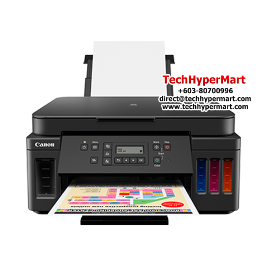 Canon Color Inkjet PIXMA G6070 AIO Printer (Print, Scan, Copy, Auto Duplex, Network, Mopria)
