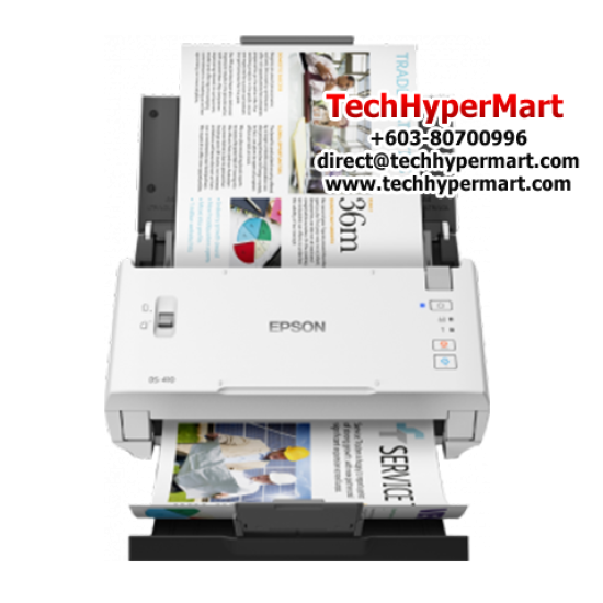 Epson DS-410 Business Scanner (A4 sheet-fed, Speed 26 pages/min, Duplex Scan, ADF, USB 2.0 Type B) Epson DS-410 Business Scanner (A4 sheet-fed, Speed 26 pages/min, Duplex Scan, ADF, USB 2.0 Type B)