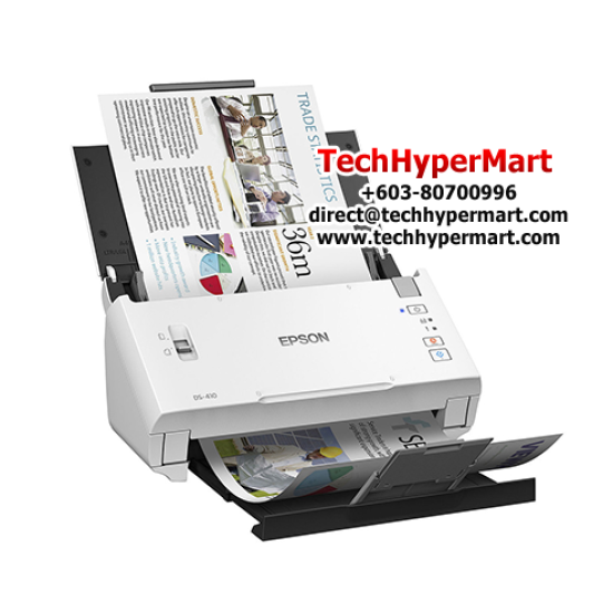Epson DS-410 Business Scanner (A4 sheet-fed, Speed 26 pages/min, Duplex Scan, ADF, USB 2.0 Type B) Epson DS-410 Business Scanner (A4 sheet-fed, Speed 26 pages/min, Duplex Scan, ADF, USB 2.0 Type B)