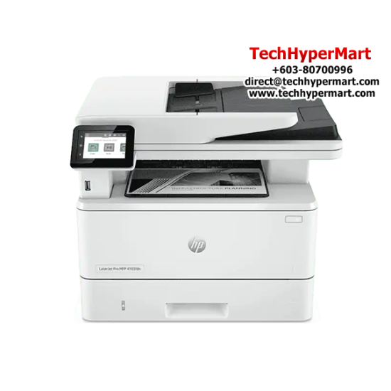 HP LaserJet Pro MFP 4103FDN Printer (2Z628A, Print, Scan, Copy, Fax, Up to 40 ppm, Auto Duplex, 1200MHz)