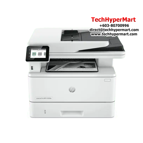 HP LaserJet Pro MFP 4103FDN Printer (2Z628A, Print, Scan, Copy, Fax, Up to 40 ppm, Auto Duplex, 1200MHz)